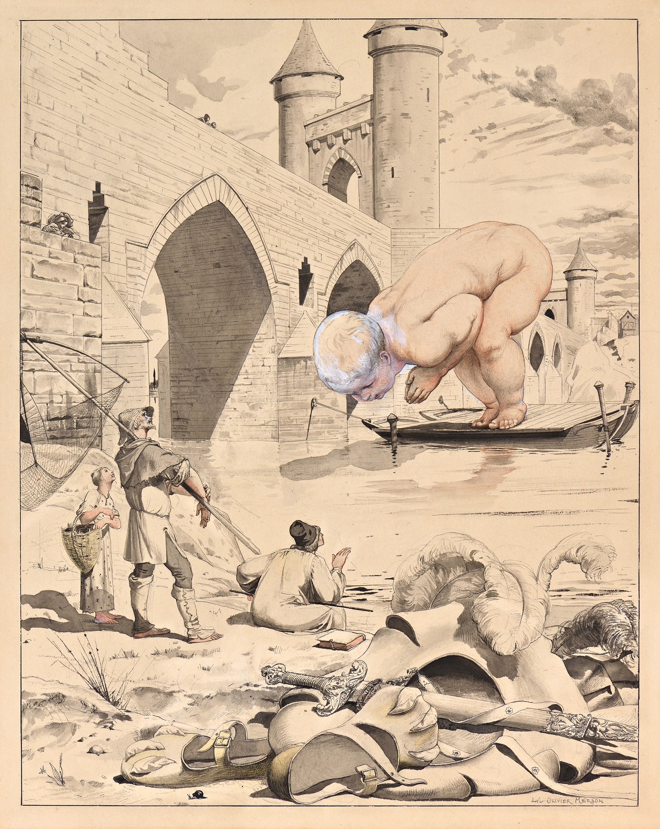 Gargantua apprend à nager