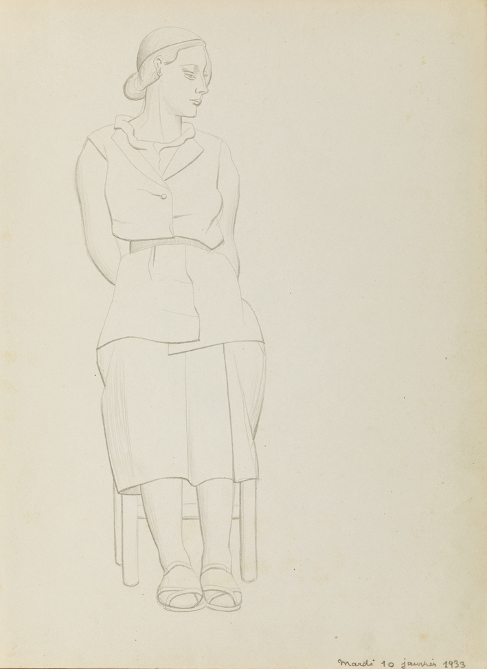 Femme assise au bonnet, 1933
