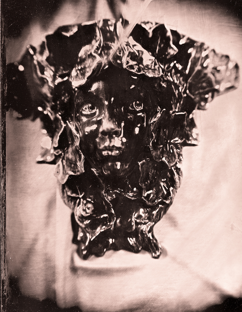 Visage dans les feuillages